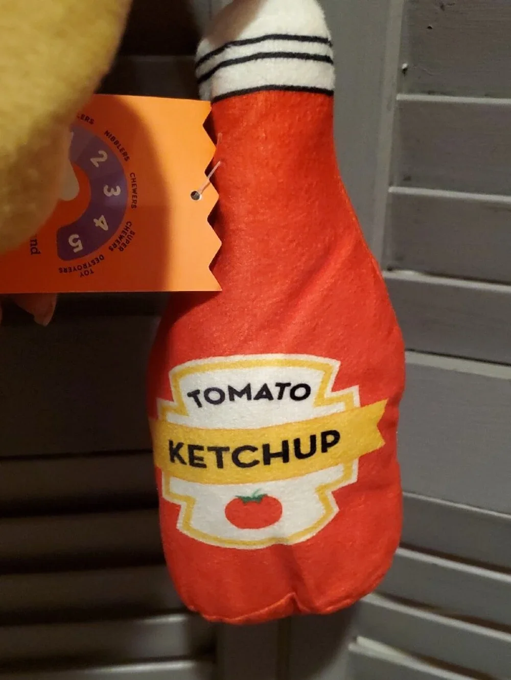 Boots & Barkley Red and Yellow Plush Hot Pet Costume with Ketchup Toy Size S NWT